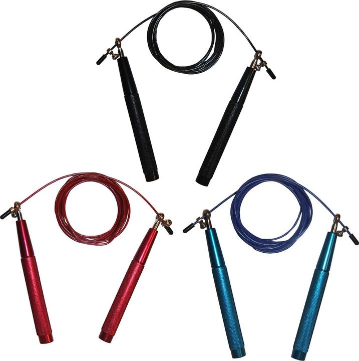 Image du produit Fitness First Pro corde à sauter réglable en acier noir (304 cm)