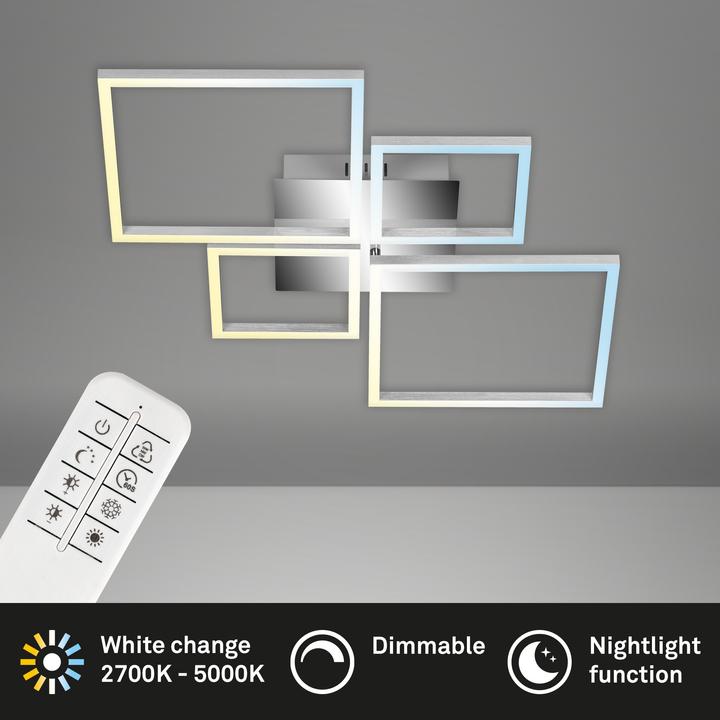 Image du produit Briloner Plafonnier CCT LED, chromé-aluminium, LED/38W (4000 lm)