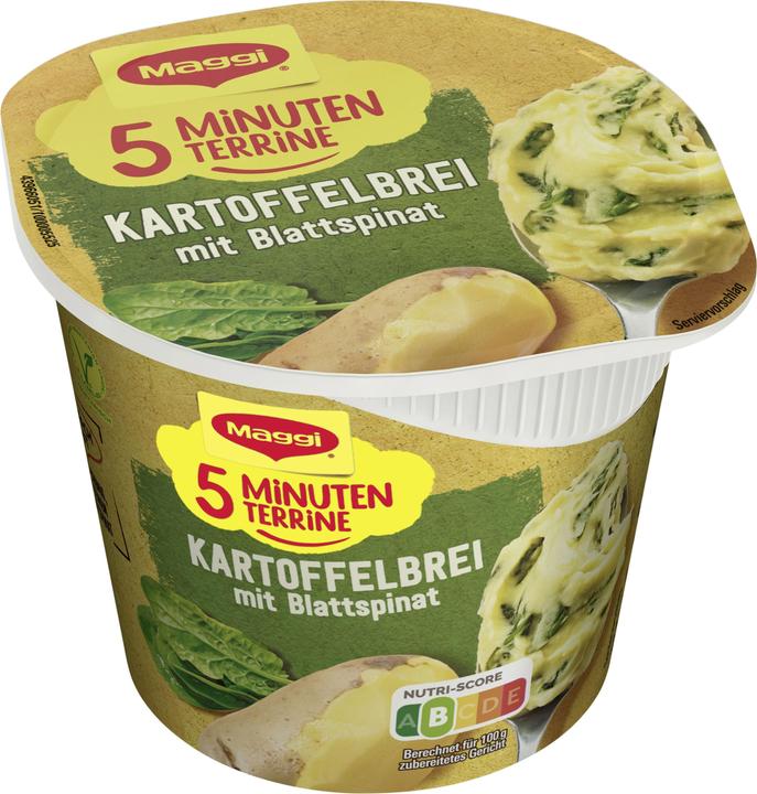 Produktbild Maggi 5 MINUTEN TERRINE Kartoffelbrei Blattspinat (47 g)