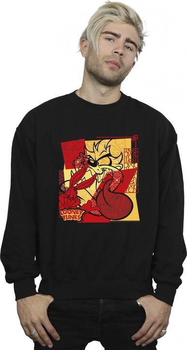 Immagine prodotto Looney Tunes Taz Bugs Rabbit New Year Felpa Uomo (XL)