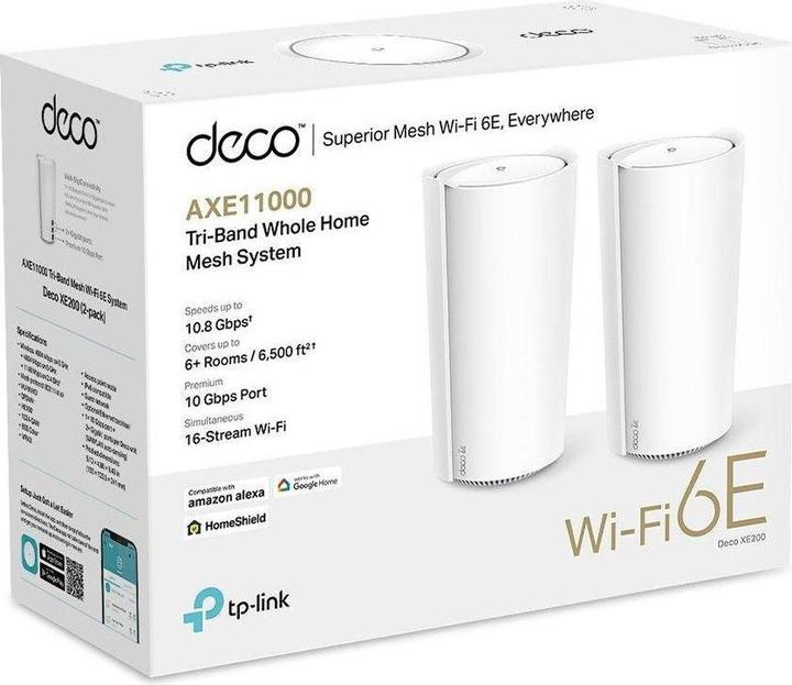 Immagine prodotto TP-Link DECO XE200(2-PACK) - Sistema Mesh Wi-Fi 6E (2-pack)