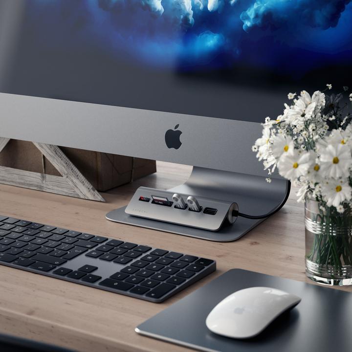 Immagine prodotto Satechi Mozzo in alluminio USB-C (USB-C, 5 Porti)