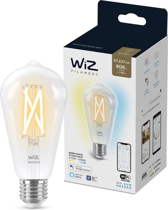 Immagine prodotto WiZ Filamento intelligente (E27, 6.70 W, 806 lm, 1 x, E)