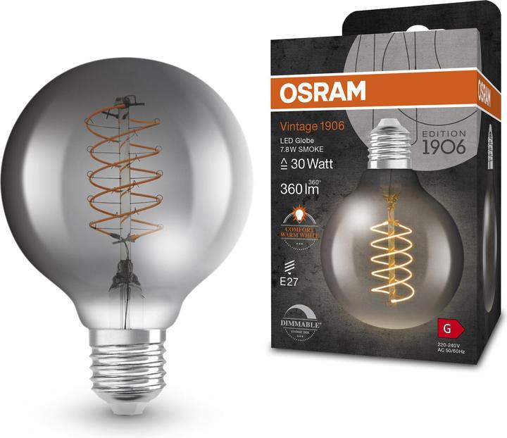 Actual product image Osram LED vintage lamp (E27, 7.80 W, 360 lm, 4 x, G)