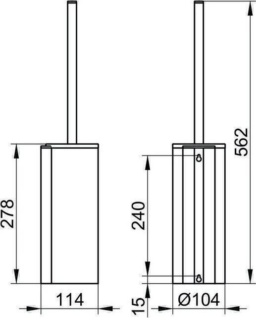 Produktbild Keuco WC-Bürstengarnitur Plan Care Aluminium silber eloxiert 34964