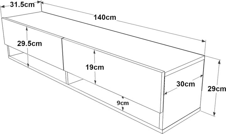 Produktbild En.Casa Laitila (140 x 31.5 x 29.5 cm)