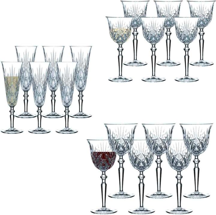 Actual product image Nachtmann Palais (18 Glasses, Red wine glasses, White wine glasses, Champagne glasses)