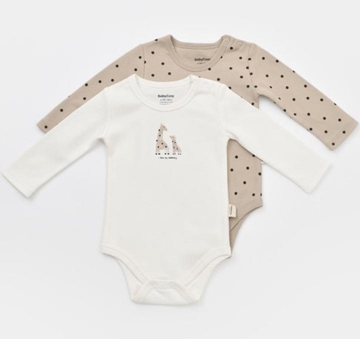 BabyCosy Langarmbody, 2 Pack