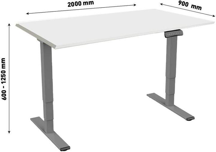 Produktbild Contini Höhenverstellbarer Bürotisch (200 x 90 x 25 cm)