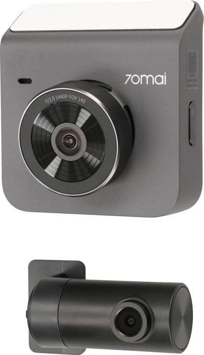 Actual product image 70mai A400 + Rear Camera RC09 Set EU (Built-in microphone, Wi-Fi, Accelerometer, GPS receiver, Night vision, Built-in display, Rechargeable battery, WQHD)