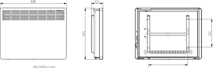 Immagine prodotto AEG Haustechnik WKL 1005, convettore da parete da 1000 W per circa 10 m², con spina (1000 W)