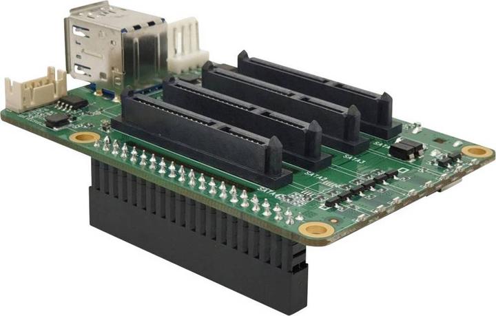 Image du produit Allnet Carte Raspberry 4 SATA HAT Quad NAS pour le stockage en réseau