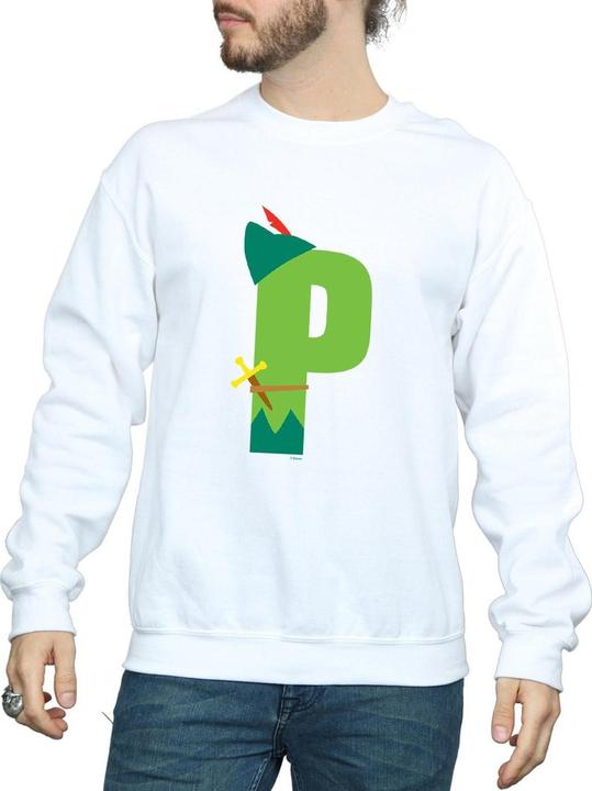 Actual product image Disney Mens Alphabet P Is For Peter Pan Sweatshirt (XXL)