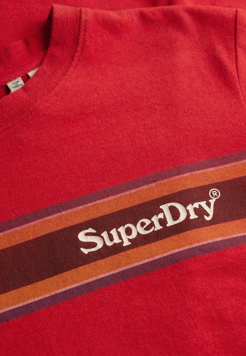 Image du produit Superdry T-shirt décontracté à rayures et logo Venue (S)