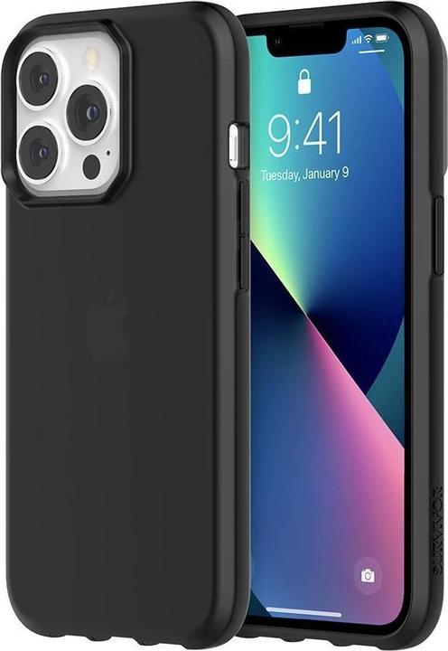 Actual product image Griffin Survivor Clear Cell Phone Protective Case 15.5 cm (6.1" ) Cover Black (Apple iPhone 13 Pro)
