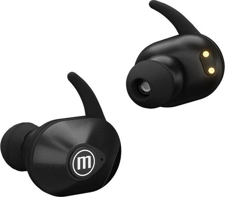 Actual product image Maxell MINI DUO Wireless In-Ear Headphones with Charging Case Black (20 h, Wireless)