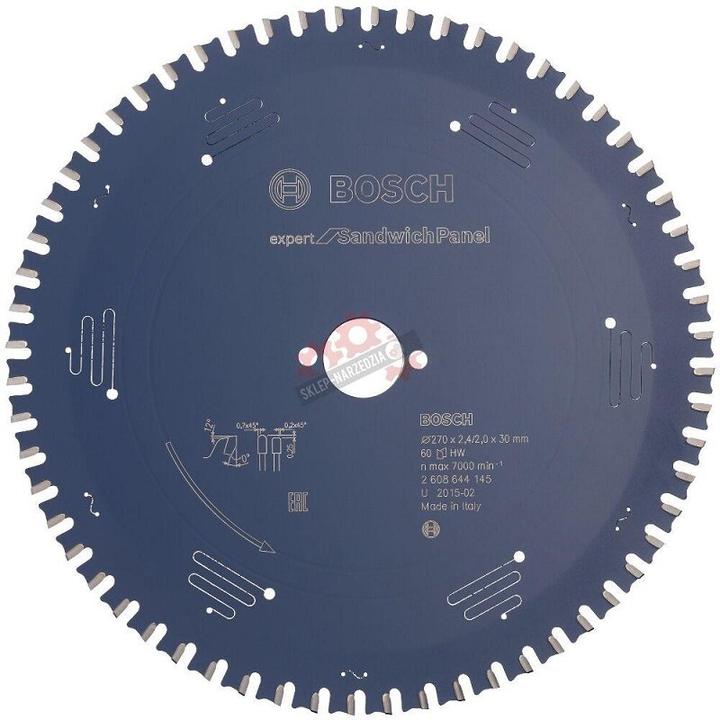 Image du produit Bosch Professional Zubehör Lame de scie circulaire Expert for Sandwich Panel, 270 x 30 x 2,4 mm, 60