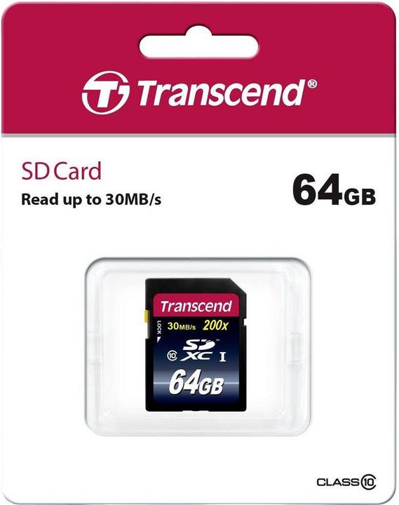 Image du produit Transcend SDXC Ultimate 200x (64 Go, SDXC, U1, UHS-I)
