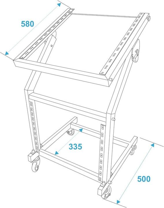 Produktbild Omnitronic Rackwagen 12HE/10HE schwenkbar auf Rollen (19" Rack)