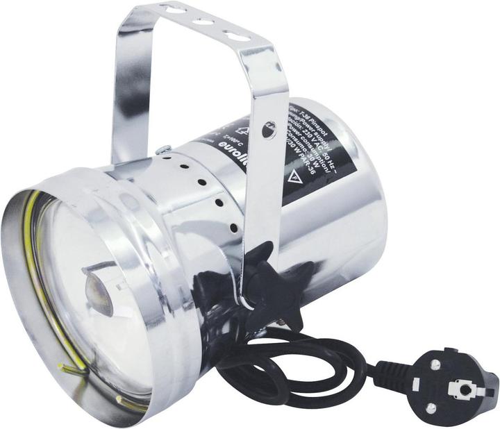 Actual product image Eurolite T-36 Pinspot with plug, silver