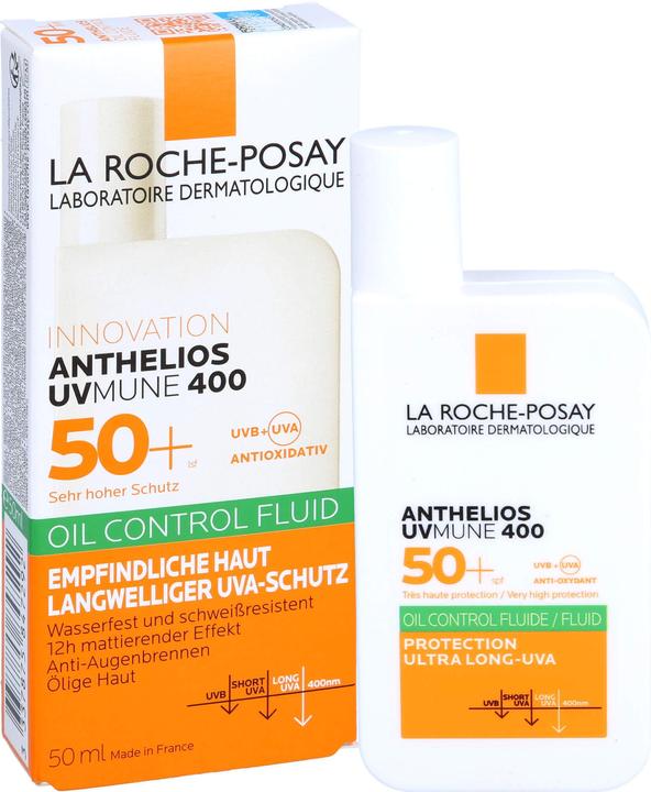 Actual product image La Roche Posay Anthelios UV Mune Oil Control Fluid (Sun cream face, SPF 50+, 50 ml, 49 g)