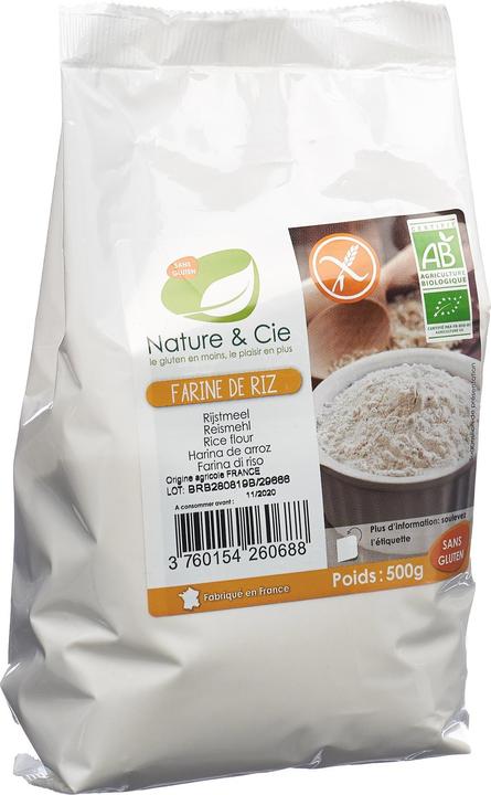 Immagine prodotto Nature et Cie Confezione Farina di riso biologica senza glutine 500 g (500 g)