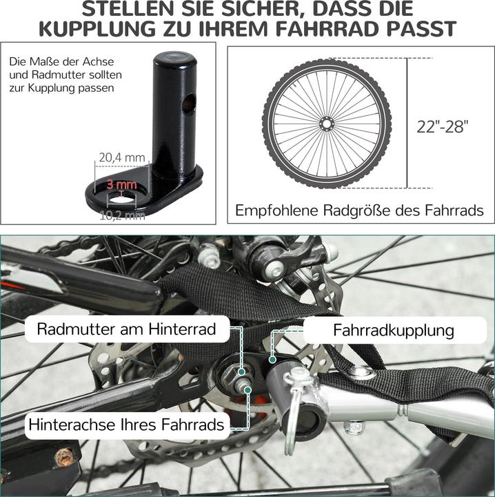 Produktbild PawHut Fahrradanhänger