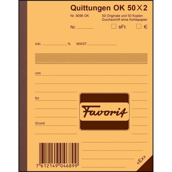 Produktbild Favorit Durchschreibebuch Quittungen (100 x)