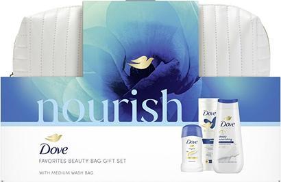 Image du produit Dove Coffret de soins corporels avec sac cosmétique Nourish (Set soin du corps)