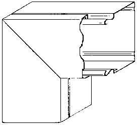 Image du produit Niedax NIE LUWC 40.060 W Angle vertical 90° avec couvercle, 40x60mm blanc crème (7.50 cm)