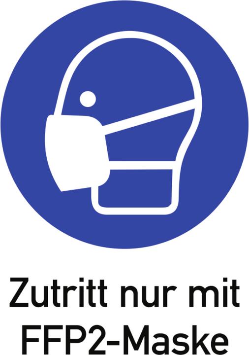Moravia Mandatory sign Access only with FFP2 mask Foil, 210x297 mm