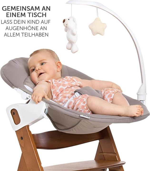 Actual product image Hauck Highchairs Alpha Plus Walnut Newborn Set Deluxe - 4 pcs. (Highchair)