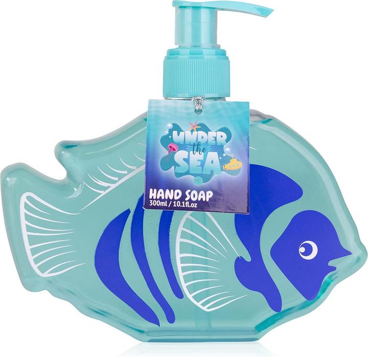 Accentra Handseife UNDER THE SEA in Pumpspender in Fischform, 300ml, Duft: Blueberry Blast, Farbe: blau/orang (Flüssigseife, 300 ml)