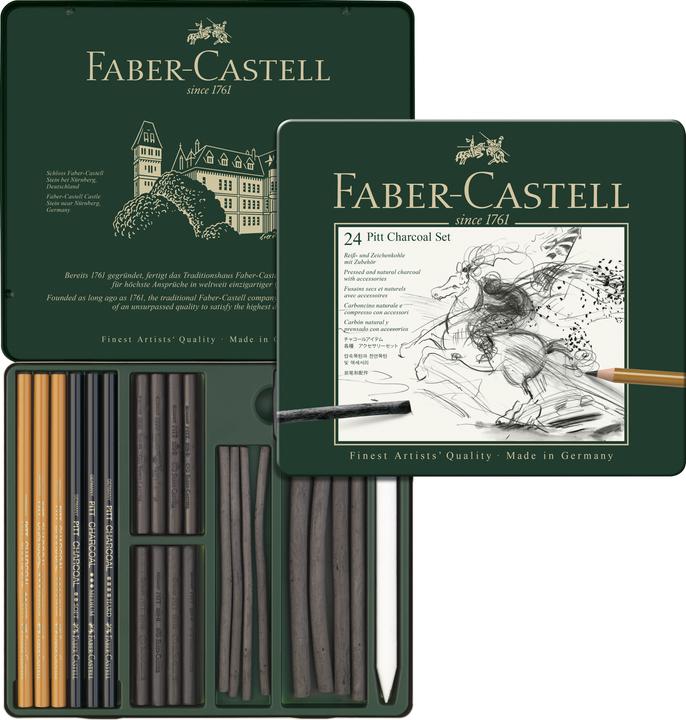 Faber-Castell Pitt Kohleset (24 x)