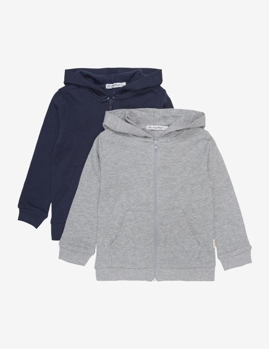 Image du produit Minymo Lot de 2 vestes sweat gris-mélange Gr. 104 (104)