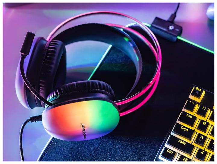 Actual product image Tracer Gaming Ακουστικά GZ X2 με RGB LED φωτισμό και στην στεφάνη,Εύκαμπτο μικρόφωνο,USB,Ρυθμιστή έν