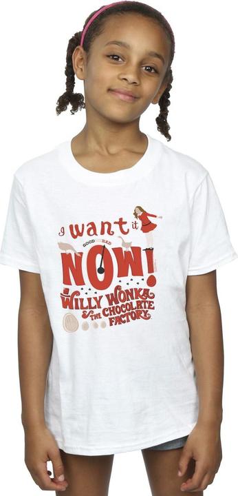 Immagine prodotto Willy Wonka & the Chocolate Factory Verruca Salt I Want It Now Maglietta Ragazze (152, 158)