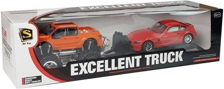 Actual product image Lean Toys Car set "Monster Truck" orange tractor 58 cm