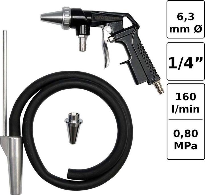 Produktbild Yato Profi Sandstrahlpistole mit Schlauch YT-2375