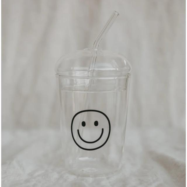 Image du produit Eulenschnitt Verre à boire Smiley noir - de (0.50 l)