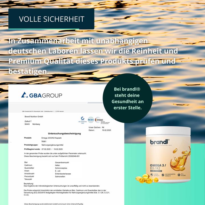Produktbild Brandl Omega 3 + D3 K2 (1 Stück, Kapseln, 180 g)