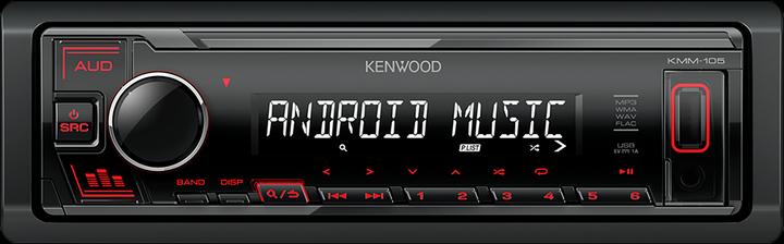 Image du produit Kenwood KMM-105RY USB MP3 / WMA car stereo with AUX input