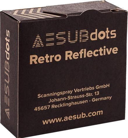 Image du produit Aesub DOTS TARGETS RETRO EASY 3mm AESD203 SCANNING TARGETS 3000pcs/rouleau (Accessoire)