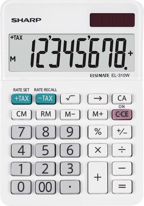 Produktbild Sharp EL-310W Taschenrechner Desktop Finanzrechner (Solarzellen, Batterien)