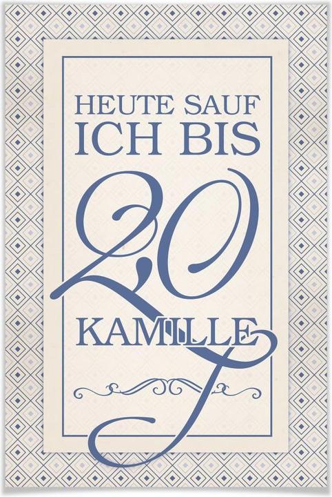 Image du produit Trenddeko Aujourd'hui, je bois jusqu'à 2,0 de camomille (70 x 100 cm)