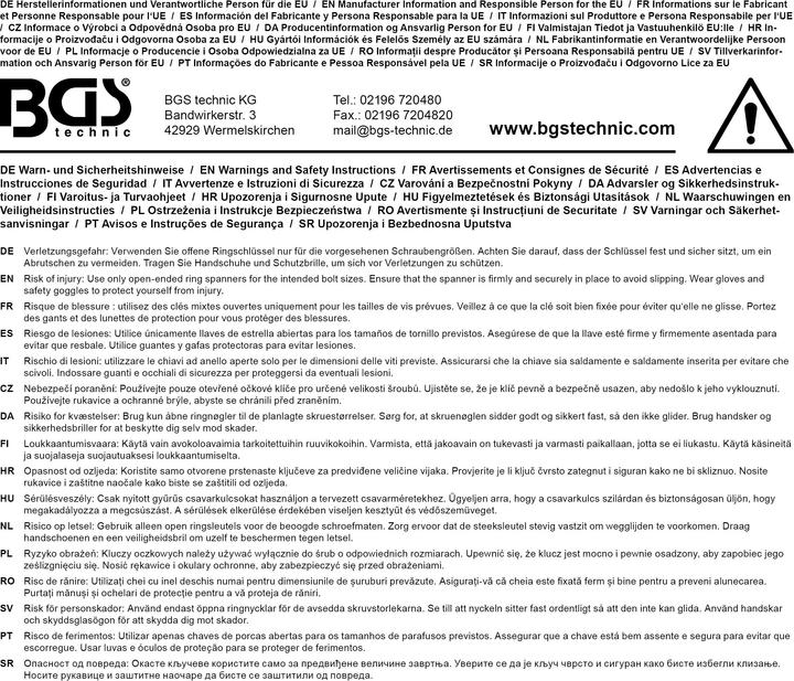 Produktbild BGS Offener Doppel-Ringschlüssel-Satz