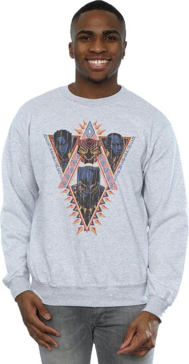 Immagine prodotto Felpa uomo Black Panther Tribal Heads in cotone (L)