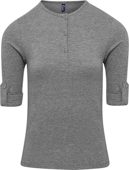 Actual product image Premier Womens/Ladies Marl Roll Sleeve T-Shirt (36 D)