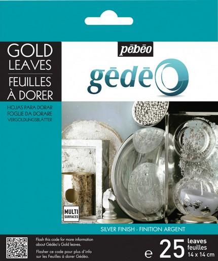 Pebeo Gédéo Foglia D'Oro 25 Fogli Finitura Argento (Finitura argento)