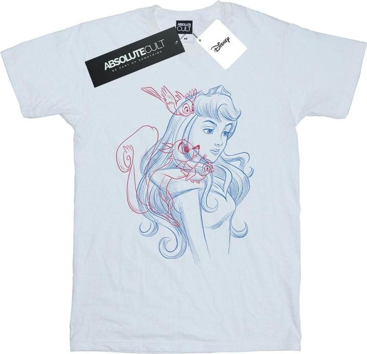 Immagine prodotto Disney Aurora Animals Sketch Maglietta Ampia Donna (XXL)